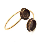 Bangle Blanks Antique Bronze Bracelet Blanks Cuff Blanks Adjustable Bracelet Blank Antique Bronze Plated Brass (20mm and 14mm ) G10858