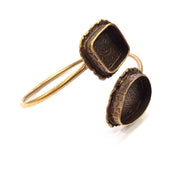 Bangle Blanks Antique Bronze Bracelet Blanks Cuff Blanks Adjustable Bracelet Blank Antique Bronze Plated Brass (14x14mm and 24x17mm ) G10860
