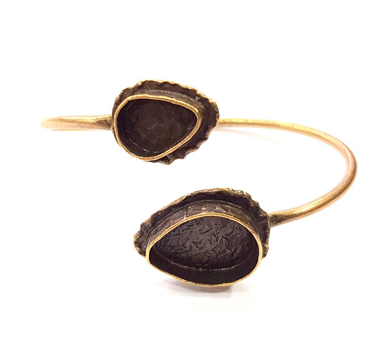 Bangle Blanks Antique Bronze Bracelet Blanks Cuff Blanks Adjustable Bracelet Blank Antique Bronze Plated Brass (14x10mm and 20x15mm ) G10862
