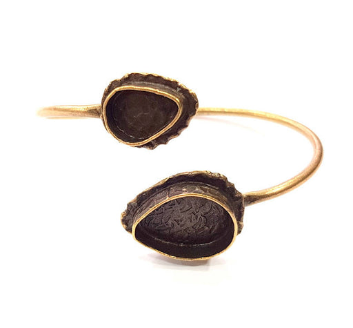 Bangle Blanks Antique Bronze Bracelet Blanks Cuff Blanks Adjustable Bracelet Blank Antique Bronze Plated Brass (14x10mm and 20x15mm ) G10862