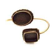 Bangle Blanks Antique Bronze Bracelet Blanks Cuff Blanks Adjustable Bracelet Blank Antique Bronze Plated Brass (14x14mm and 24x17mm ) G10866
