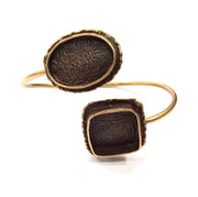 Bangle Blanks Antique Bronze Bracelet Blanks Cuff Blanks Adjustable Bracelet Blank Antique Bronze Plated Brass (14x14mm and 24x17mm ) G10866