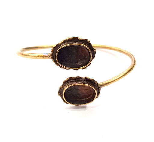 Bangle Blanks Antique Bronze Bracelet Blanks Cuff Blanks Adjustable Bracelet Blank Antique Bronze Plated Brass (14x10mm and 14x10mm ) G10869