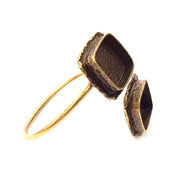 Bangle Blanks Antique Bronze Bracelet Blanks Cuff Blanks Adjustable Bracelet Blank Antique Bronze Plated Brass (18x18mm and 18x18mm ) G10870