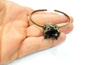 Bangle Blanks Antique Bronze Bracelet Blanks Cuff Blanks Adjustable Bracelet Blank Antique Bronze Plated Brass (14mm ) G10877