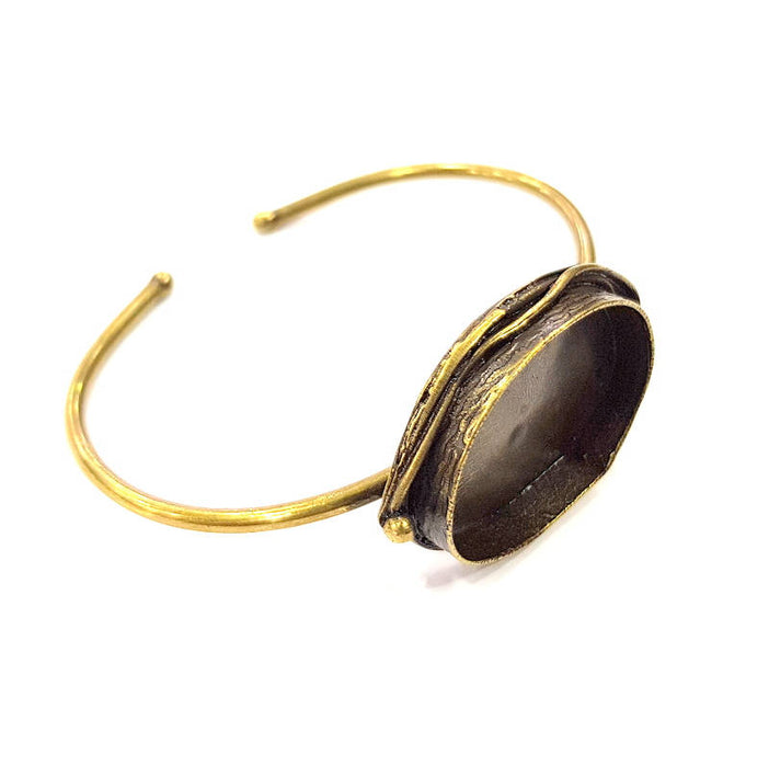 Bangle Blanks Antique Bronze Bracelet Blanks Cuff Blanks Adjustable Bracelet Blank Antique Bronze Plated Brass (30x22mm ) G10880