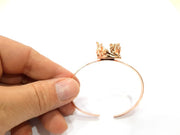 Rose Gold Bracelet Blanks Bangle Blanks Cuff Blanks Adjustable Bracelet Blank Rose Gold Plated Brass (14mm Blanks ) G10888