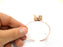 Rose Gold Bracelet Blanks Bangle Blanks Cuff Blanks Adjustable Bracelet Blank Rose Gold Plated Brass (14mm Blanks ) G10888