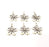 10 Flower Charms Silver Charms Antique Silver Plated Metal (18x14mm) G10892