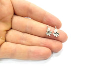 20 Clove Charm Flower Charms Silver Charms Antique Silver Plated Metal (14x8mm) G10896