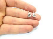 20 Clove Charm Flower Charms Silver Charms Antique Silver Plated Metal (14x8mm) G10896