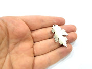 4 Leaf Charms Silver Charms Antique Silver Plated Metal (40x25mm) G10897
