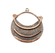 Copper Round Pendant Antique Copper Pendant Antique Copper Plated Metal (58x47mm) G10897