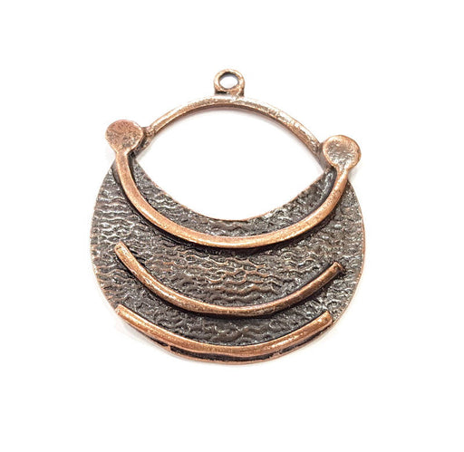 Copper Round Pendant Antique Copper Pendant Antique Copper Plated Metal (58x47mm) G10897