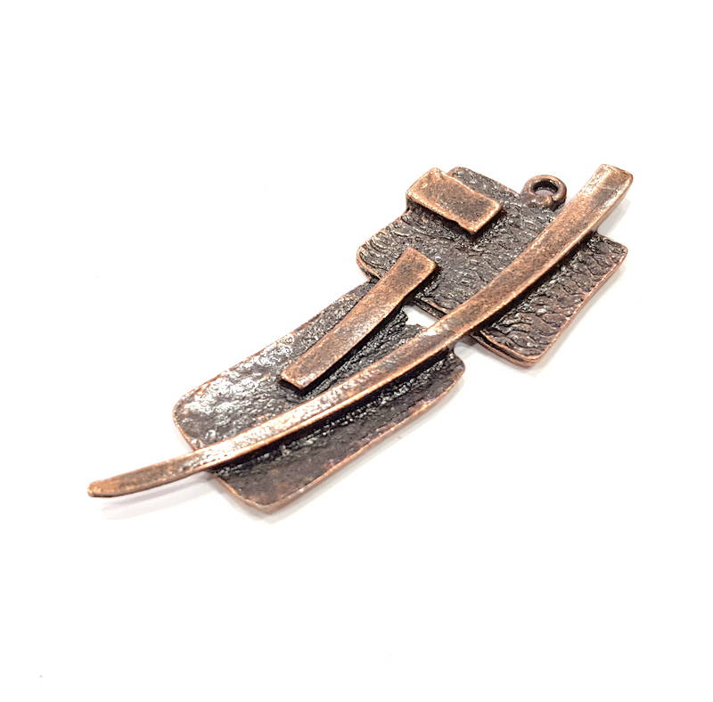 2 Copper Charm Antique Copper Charm Antique Copper Plated Metal (64x23mm) G10901
