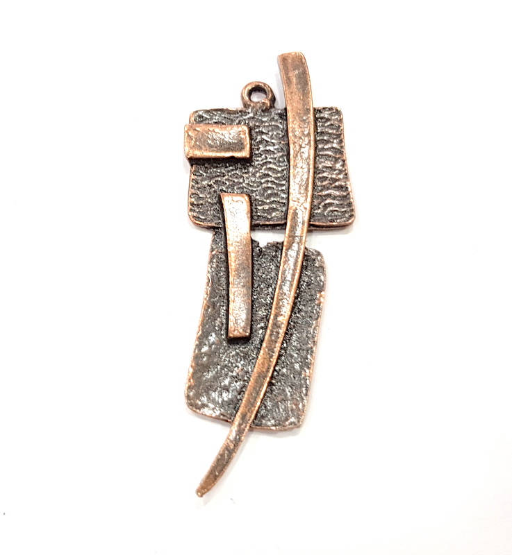 2 Copper Charm Antique Copper Charm Antique Copper Plated Metal (64x23mm) G10901