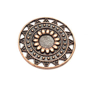 2 Copper Round Connector Charm Antique Copper Charm Antique Copper Plated Metal (37mm) G10903