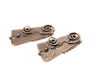 2 Copper Charm Antique Copper Charm Antique Copper Plated Metal (46x20mm) G16446