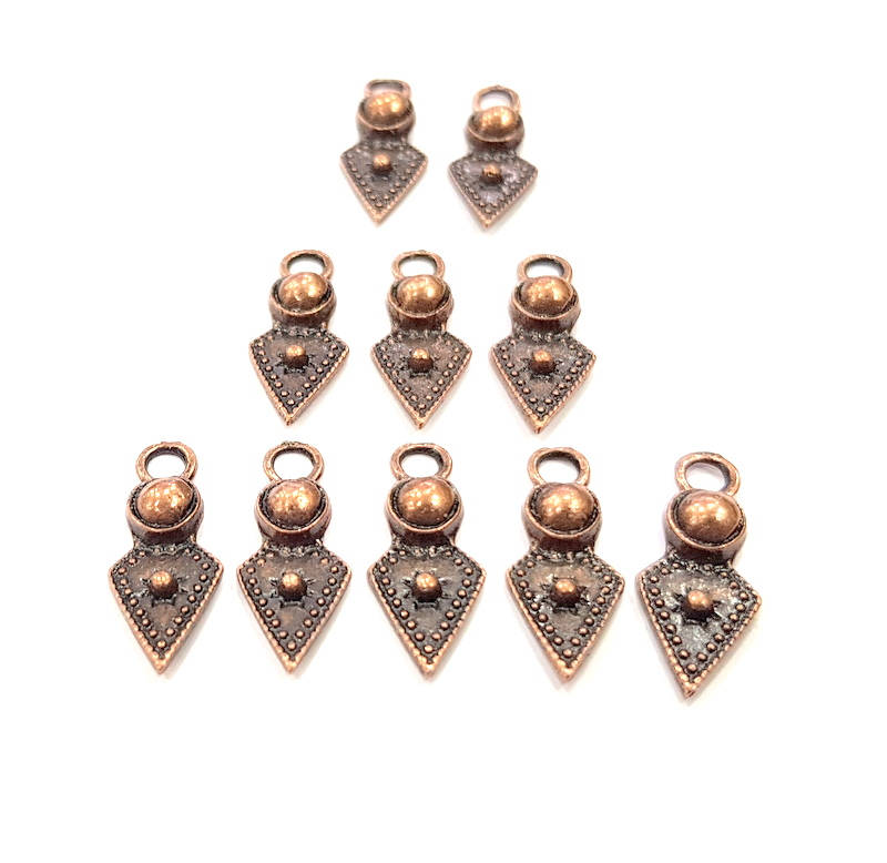 200 Copper Charm Antique Copper Charm Antique Copper Plated Metal (22x9mm) G17066