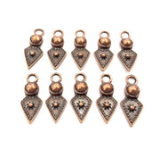 200 Copper Charm Antique Copper Charm Antique Copper Plated Metal (22x9mm) G17066