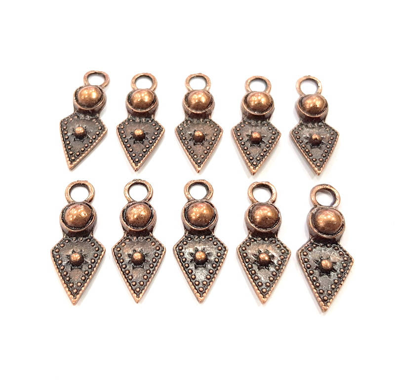 200 Copper Charm Antique Copper Charm Antique Copper Plated Metal (22x9mm) G17066