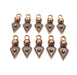 200 Copper Charm Antique Copper Charm Antique Copper Plated Metal (22x9mm) G17066
