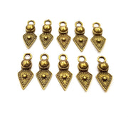 10 Antique Bronze Charm Antique Bronze Plated Metal  (22x8mm) G10930
