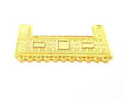 Gold Pendant Blank Gold Plated Metal (62x31mm)  G10992