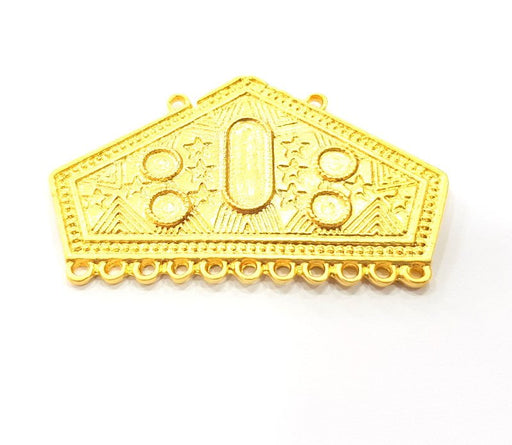 Gold Pendant Blank Gold Plated Metal (52x33mm)  G10993