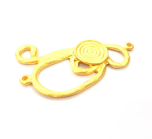 Gold Pendant Connector Gold Plated Metal (59x37mm)  G10996