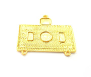Gold Pendant Blank Gold Plated Metal (40x38mm)  G10997