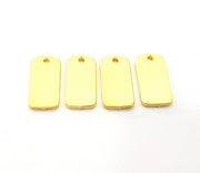 4 Flake Charm Gold Charm Gold Plated Metal (17x8mm)  G11008