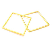 Large Square Frame Connector Gold Plated Metal (52mm)  G11010