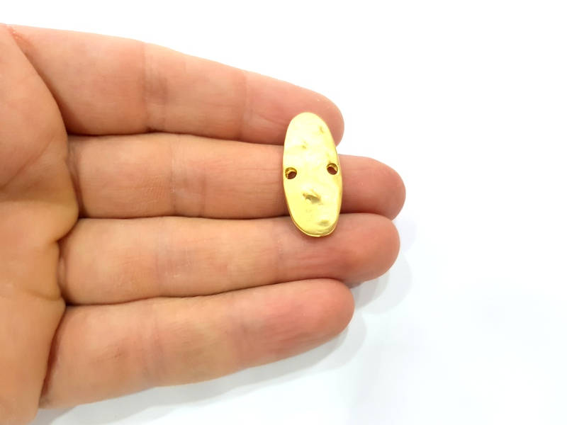 2 Gold Connector Charm Gold Plated Metal (29x13mm)  G11011