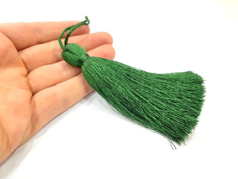 Dark Green Tassel Large Thick 113 mm - 4.4 inches G11013