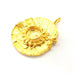 Gold Pendant Blank Mosaic Base inlay Blank Necklace Blank Resin Blank Mountings Gold Plated Brass ( 36x26mm blank ) G11019