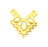 Gold Pendant Blank Gold Plated Metal (42x38mm)  G11030