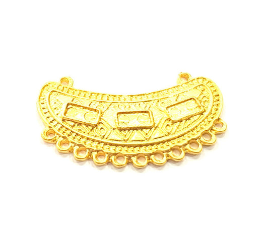 Gold Pendant Blank Gold Plated Metal (41x23mm)  G11035