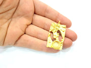 Gold Pendant Blank Mosaic Base inlay Blank Necklace Blank Resin Blank Mountings Gold Plated Brass ( 10mm blank ) G11037