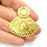 Gold Pendant Blank Gold Plated Metal (47x46mm)  G11040