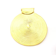 Gold Medallion Pendant Gold Plated Metal (63x55mm)  G11042