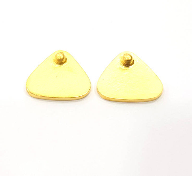 2 Gold Charm Gold Plated Metal (17x17mm)  G11047