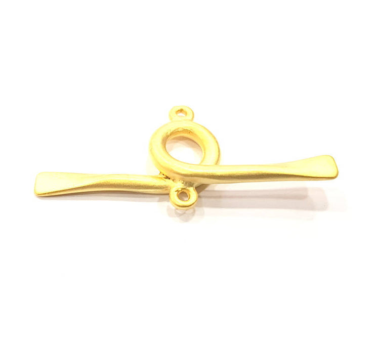 2 Gold Connector Gold Charm Gold Plated Metal (45x20mm)  G11054