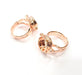 Rose Gold Ring Settings Blank Base Bezel Cabochon Base Mountings Adjustable (10 mm blank) G11059