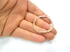 2 Rose Gold Circle Charms Rose Gold Plated Connectors (40 mm)  G11061