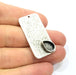 Silver Pendant Blank Mosaic Base Blank inlay Blank Necklace Blank Resin Blank Mountings Antique Silver Plated Brass ( 40x20mm )  G9494