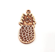 2 Pineapple Charm Copper Charms Copper Plated Charm (40x16mm) G9501