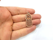 2 Pineapple Charm Copper Charms Copper Plated Charm (40x16mm) G9501