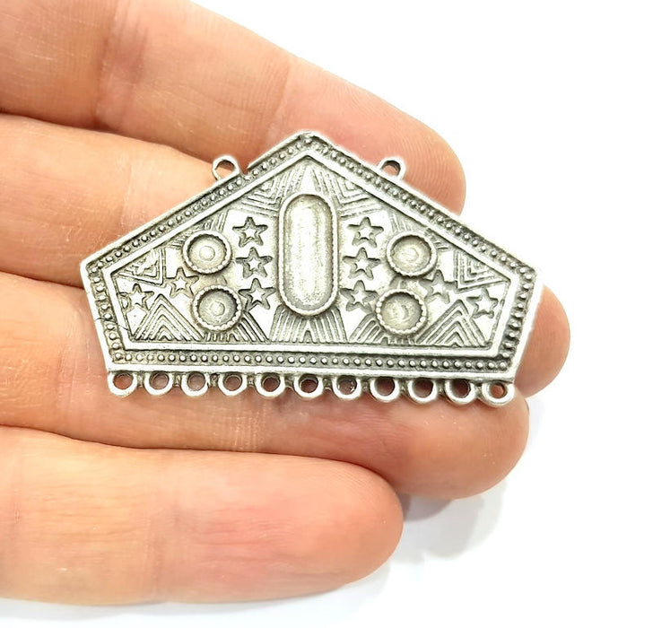 Silver Pendant Antique Silver Plated Pendants (52x33mm)  G11083