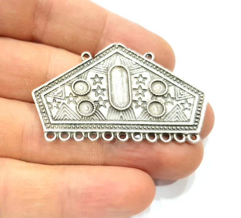 Silver Pendant Antique Silver Plated Pendants (52x33mm)  G11083